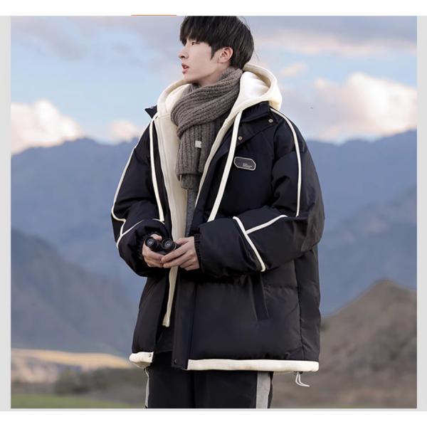 中綿ジャケット ダウンジャケット メンズ フード付き 中綿コート 綿入れアウター ジャンパー 防寒防...