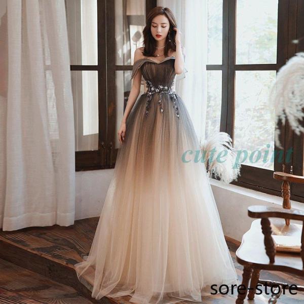 冬新品パーティードレス ワンピース ウェディングドレス 結婚式 成人式 パーティードレス エレガント...