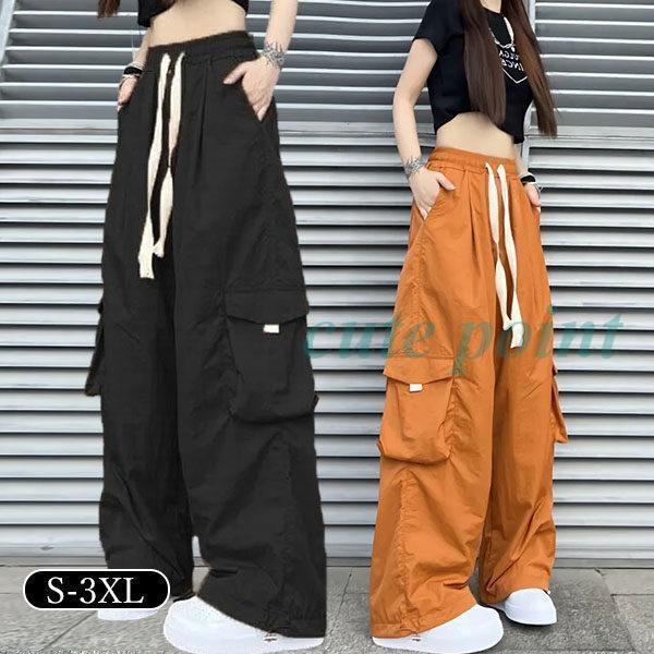 カーゴパンツ レディース ゆったり ワイド ワークパンツ きれいめ 低身長 夏コーデ おしゃれ 運動...