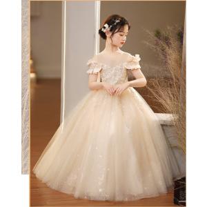 子供ドレス ロング 黒 発表会ドレス キッズ ドレス ワインレッド ピアノシャンパン フラワーガール ピンクワンピース ドレス 結婚式 ホワイト 110 160 150｜cute point