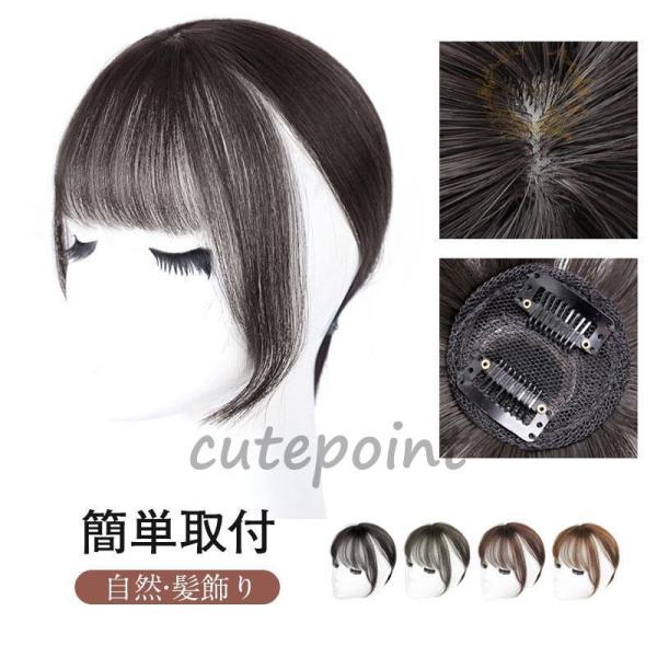 前髪ウィッグ 通販 医療用 ウィッグ 自然 部分 前髪 薄型 髪の毛 エクステ 髪 シースルーバング...