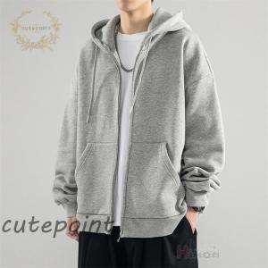 スウェット パーカー メンズ 薄手 無地 長袖...の詳細画像4