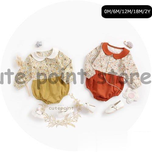 50cm/60cm/70cm/80cm/90cm  ベビーロンパース　シンプルのオールインワン　女の...