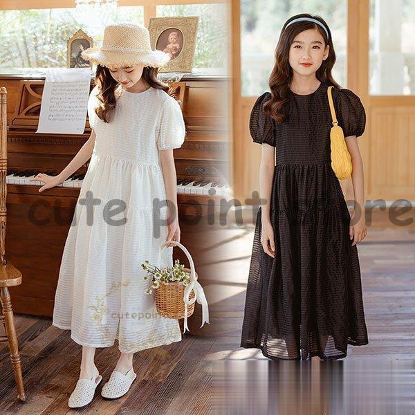 子供服 ワンピース 女の子 夏服 韓国子供服 半袖ワンピース 子供ドレス 発表会 キッズ ジュニア ...