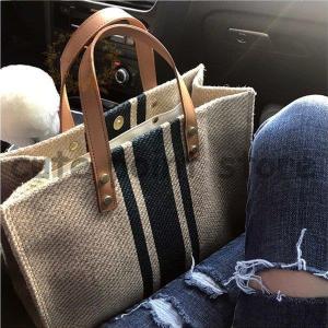 トートバッグキャンバス レディース ストライプ...の詳細画像3