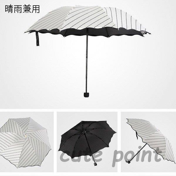日傘 晴雨兼用  UVカット 折りたたみ傘  遮光 遮熱 完全遮光 折り畳み 傘 レディース ボーダ...