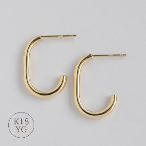 K18 月甲 ムーンピアス 幅3mm 直径10mm フープ 18金 YG PG 18K 金属