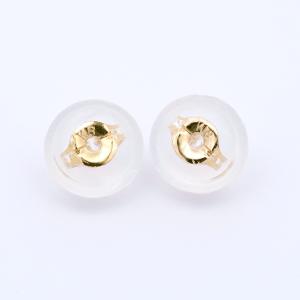 K18 ハーフフープピアス パイプ スタッド ...の詳細画像5