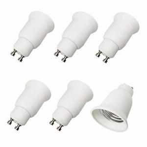 DZYDZR 6個 LED 電球ソケットベースGU10→E26 ランプホルダー変換アダプタ 難燃性材料