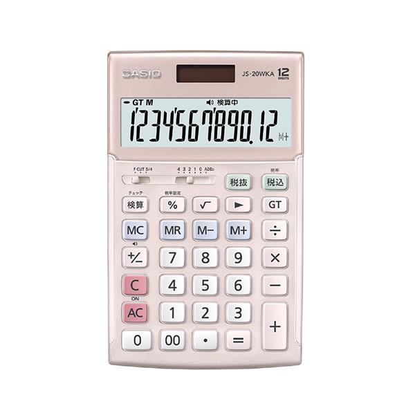 CASIO カシオ JS20WKAPKN 本格実務電卓(検算) ピンク JS-20WKA-PK-N ...