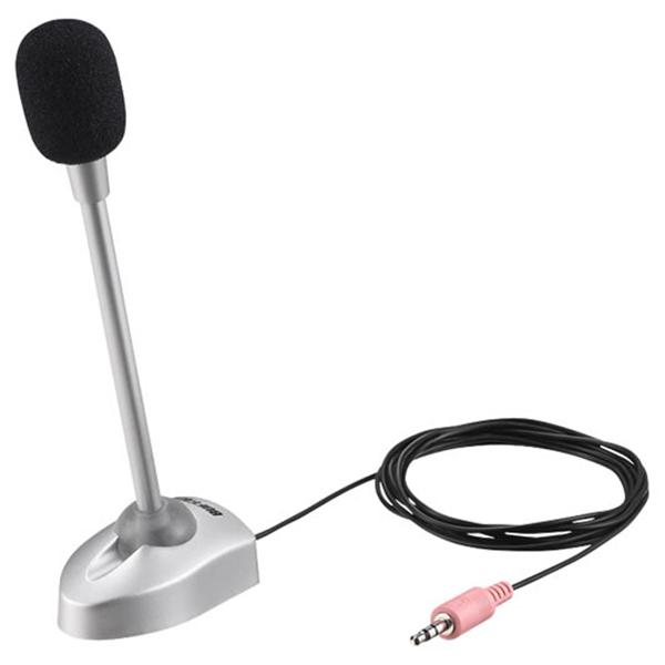 バッファロー BSHSMPM110SV BSHSMPM110SV マイク 小型スタンドタイプ シルバ...