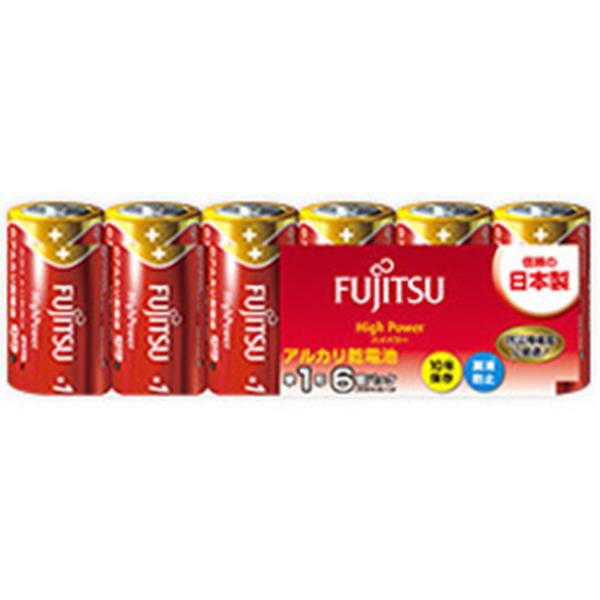 富士通 LR20FH6S 単1電池 ハイパワータイプ LR20FH-6S 6本 アルカリ