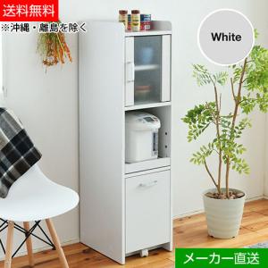 【直送 代引不可】JKプラン キッチン収納 すきま 隙間収納 家電収納棚 幅30 高さ 120 FKC-0645-WH｜cuticle