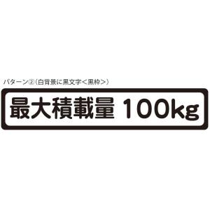 最大積載量 ステッカー シール  軽トラ 軽自動車 トラック シンプル 100kg 車検対応 パターン2｜cutting-japan