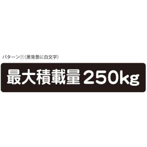 最大積載量 ステッカー シール  軽トラ 軽自動車 トラック シンプル 250kg 車検対応 パター...