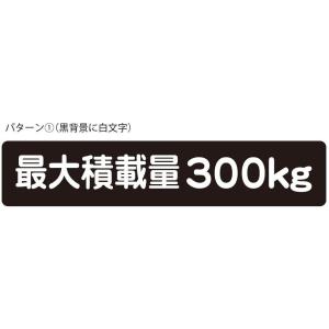 最大積載量 ステッカー シール  軽トラ 軽自動車 トラック シンプル 300kg 車検対応 パター...