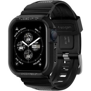 Spigen Apple Watch バンド 41mm | 40mm 一体型 ケース Series 8 / SE 2 /Series 7 他 対応 ラギッド・アーマー プロ (ブラック)｜cuttingedgemss