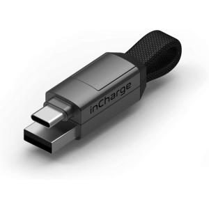 inCharge6 グレー 6in1 USBケーブル Type-C Type-A Micro USB ライトニングケーブル 対応 充電 転送 マルチケーブル｜cuttingedgemss