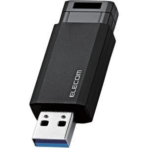エレコム USBメモリ 64GB USB3.2(Gen1)/USB3.1(Gen1)/USB3.0/USB2.0 ノック式 ブラック MF-PKU30｜cuttingedgemss