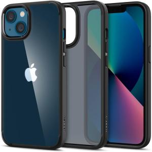 Spigen iPhone13 mini用 ケース 半透明 背面マット感 黄ばみなし 指紋防止 2重構造 米軍MIL規格取得 耐衝撃 TPU バンパーケース ACS03625 (フロスト・ブラック)｜cuttingedgemss