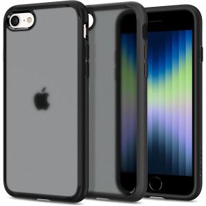 Spigen 半透明 iPhone SE3 ケース 第3世代 2022 iPhone SE2 iPhone7 iPhone8 ケース ウルトラ・ハイブリッド マット フロスト ACS04353 (ブラック)｜カッティングエッジ