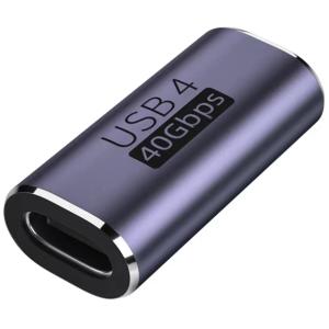 USB C 中継アダプタ メス to メス (1個セット) KEZAIZHE 40Gbps 高速データ転送 USB-C Type C 延長コネクタ USB4｜カッティングエッジ