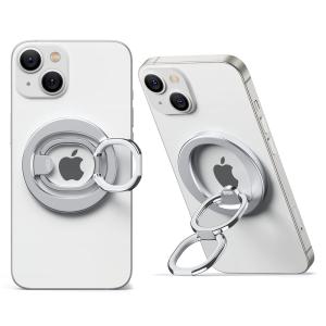 ESR HaloLock スマホリングスタンド MagSafe対応 スマホリングホルダー 折り畳み iPhone 14/13/12シリーズ専用 シルバー