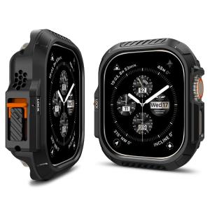 Spigen Apple Watch Ultra2 ケース/Apple Watch Ultra ケース 49mm ロック・フィット ACS06208 (ブラック)｜cuttingedgemss