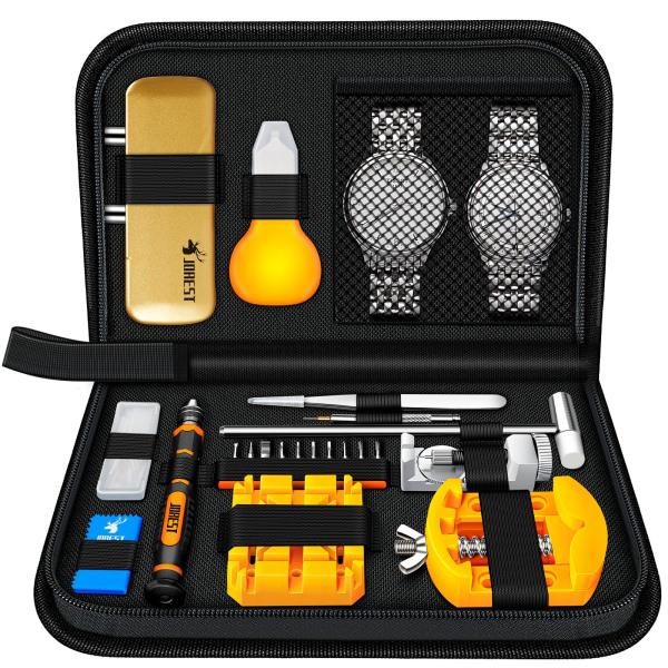 JOREST 2024年の新腕時計工具セット 電池交換 裏蓋外し 時計修理キット ベルト調整 バンド...