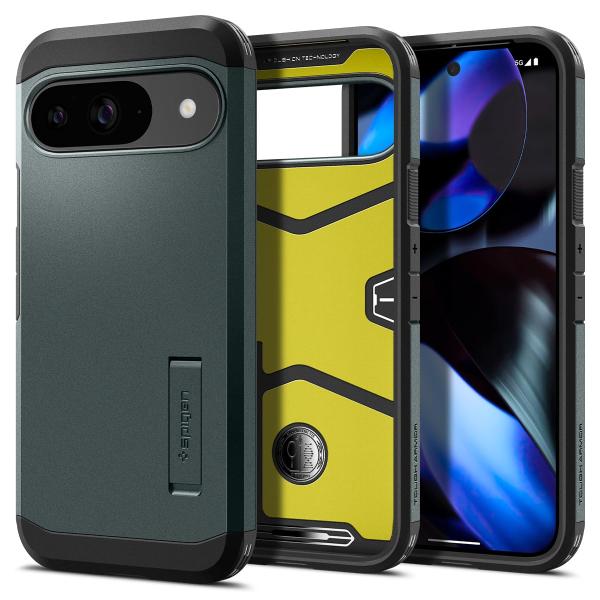 Spigen Pixel 9 / 9 Pro ケース 耐衝撃 スタンド付き 米軍MIL規格取得 ワイ...