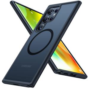 米軍規格！進化マグネット TORRAS Galaxy S24 Ultra 用 ケース マグネット搭載 ワイヤレス充電 半透明 マット 黄ばみなし マグセーフ対応 Guardian-Mag ブラック｜cuttingedgemss