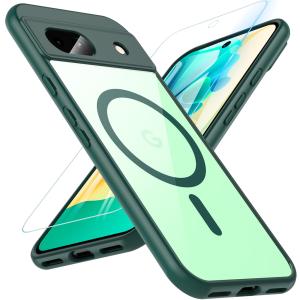 Google Pixel 8a ケース【ガラスフィルム付き・MagSafe対応】 米軍MIL