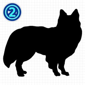 シェットランドシープドッグ 犬 シルエット カ...の詳細画像2