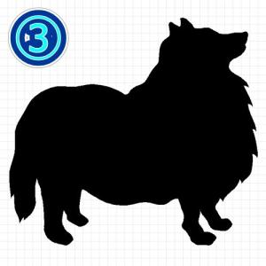 シェットランドシープドッグ 犬 シルエット カ...の詳細画像3