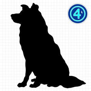 シェットランドシープドッグ 犬 シルエット カ...の詳細画像4