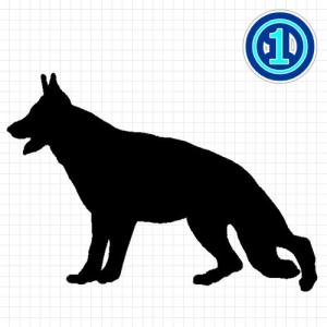 ジャーマンシェパードドッグ 犬 シルエット カ...の詳細画像1