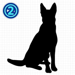 ジャーマンシェパードドッグ 犬 シルエット カ...の詳細画像2