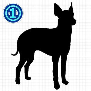トイマンチェスターテリア 犬 シルエット カッ...の詳細画像1