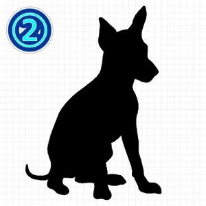 トイマンチェスターテリア 犬 シルエット カッ...の詳細画像2