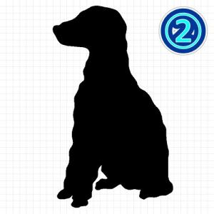 ベドリントンテリア 犬 シルエット ステッカーの詳細画像2