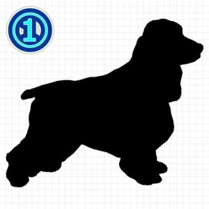 イングリッシュコッカースパニエル 犬 シルエッ...の詳細画像1