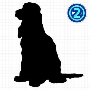イングリッシュコッカースパニエル 犬 シルエッ...の詳細画像2