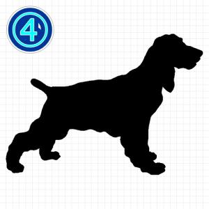 イングリッシュコッカースパニエル 犬 シルエッ...の詳細画像4