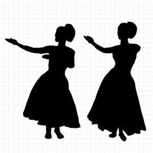 フラダンス シルエット カッティングステッカー...の詳細画像1