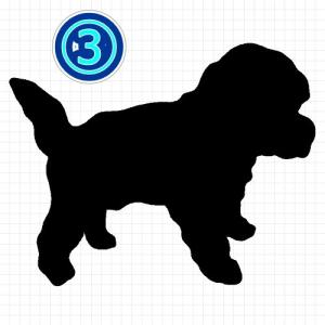 マルプー 犬 シルエット カッティングステッカ...の詳細画像3
