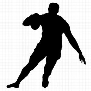 ラグビー1 シルエット カッティングステッカー...の詳細画像1