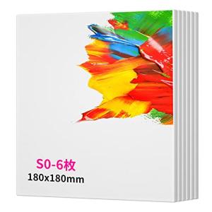 6枚/セットキャンバスボード キャンバス S0 油絵 キャンバス 180x180mm キャンバス画材 画布 キャンバス絵画 矩形 厚手 パネ
