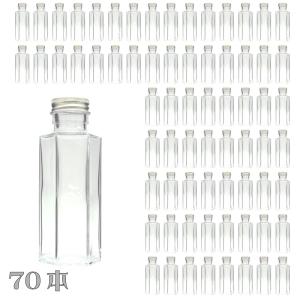 ハーバリウム 瓶 六角 100ml 70本セット 業務用 キャップ付き 横浜ハーバリウム弐番店