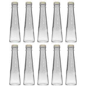 ハーバリウム 瓶 テーパー 120ml 10本セット キャップ付き 横浜ハーバリウム弐番店