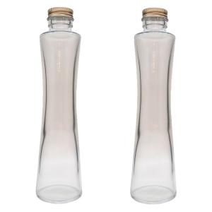 ハーバリウム 瓶 くびれ 200ml 2本セット キャップ付き 横浜ハーバリウム弐番店